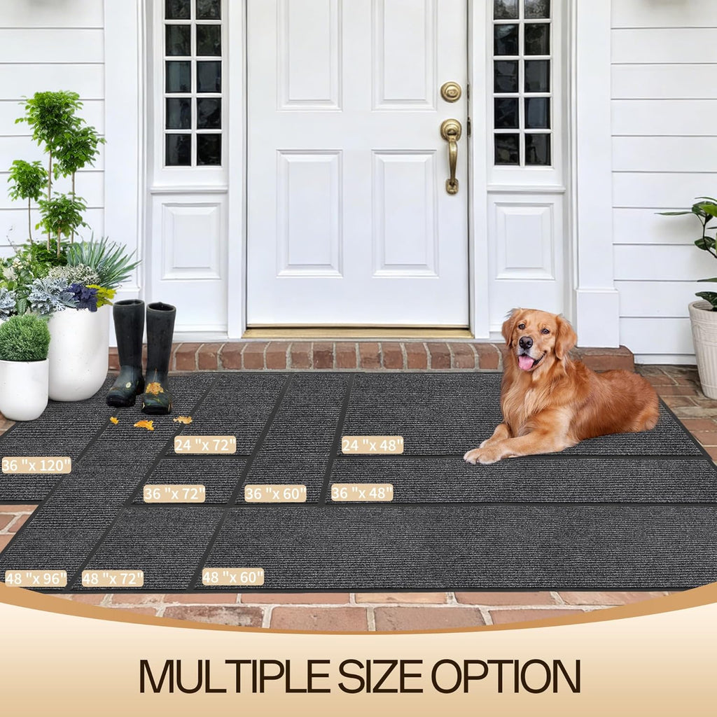 Amyracel Front Door Mat, Heavy Duty Waterproof Indoor Outdoor Doormat 3'x6'
