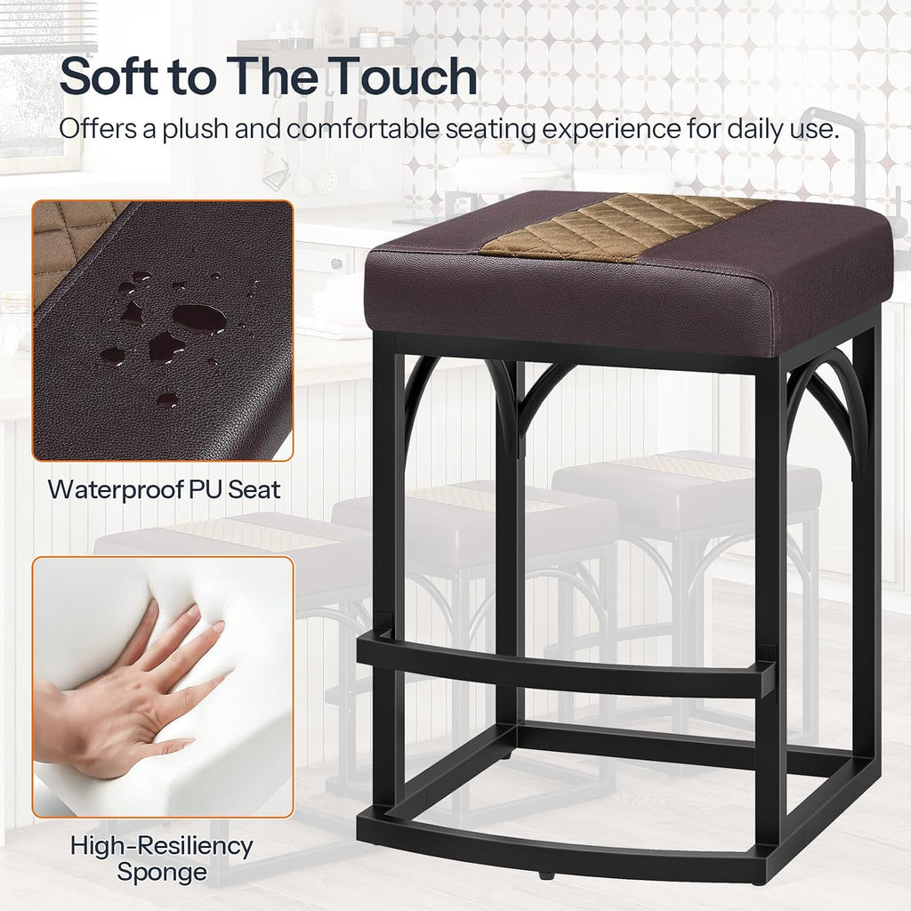 HOOBRO Bar Stools, Set of 2 Bar Stools