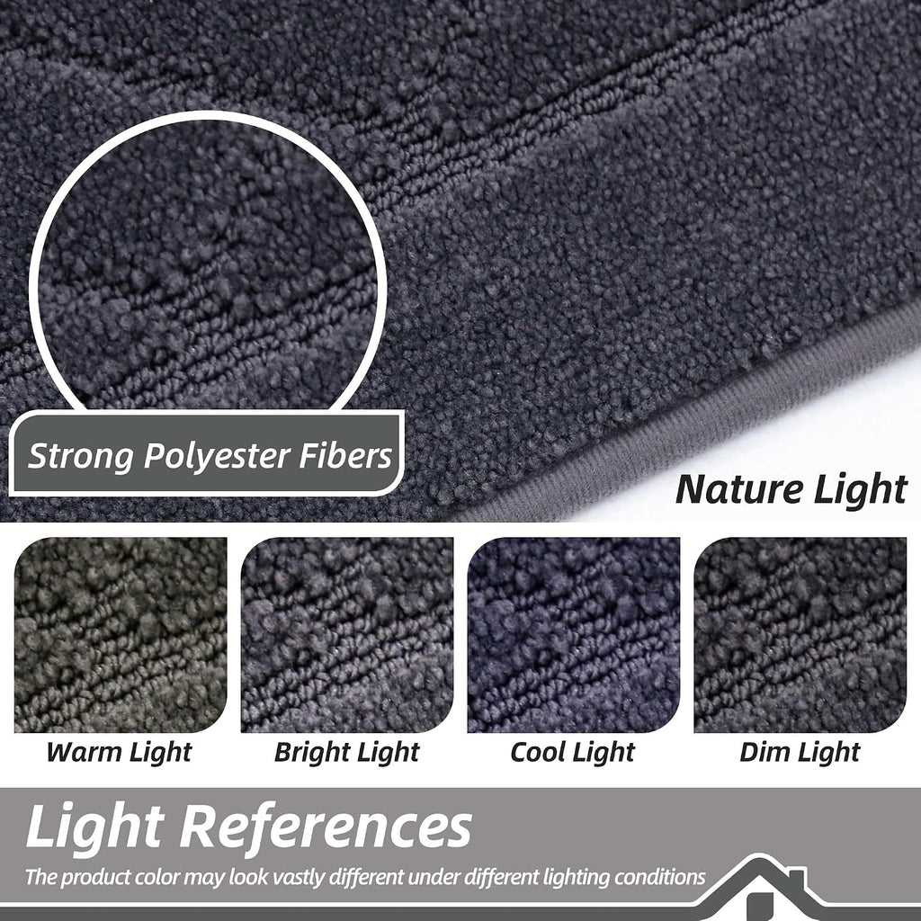 BEQHAUSE Dirt Trapper Door Mat 24" x 36", Doormat Non-Slip, Dark Grey