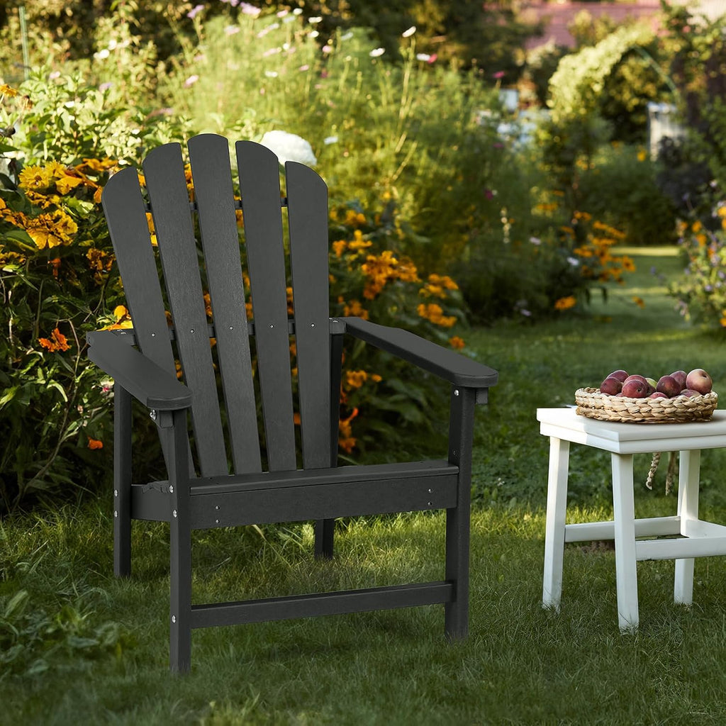 Oversized Stackable Adirondack Chair, HDPE All-Weather Fire Pit Chair