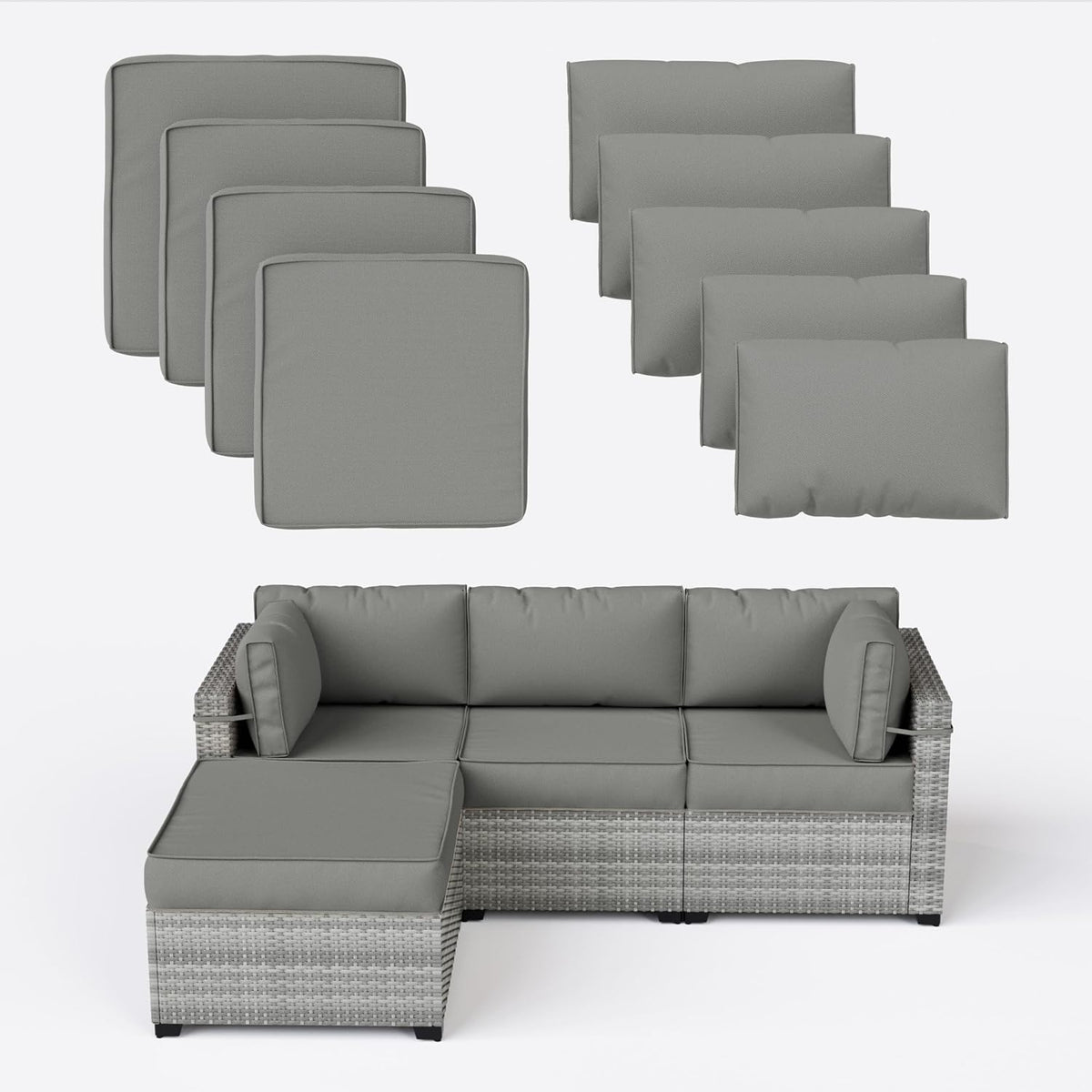 9 Pcs Outdoor Patio Cushions Covers Replacement Sets, Covers Only