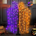 EAMBRITE Halloween Tree 4 FT Lighted Black Spooky Willow Tree Outdoor