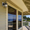 MICSIU 5.5" Wide Compact Narrow Farmhouse Matte Black Porch Light 2 Pack