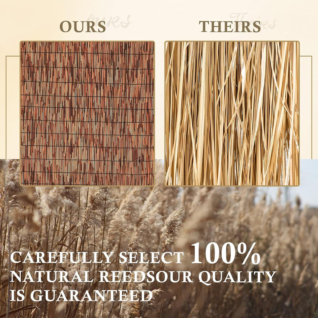 Brown 4FT X16.4FT Reed Fencing Roll Bamboo Privacy Fence Screen