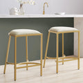 Crosley Furniture Ellery Upholstered Counter Stools, Set of 2