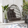 RADIATA Outdoor Egg Chair Without Stand, Foldable Wicker Swing Basket Chair