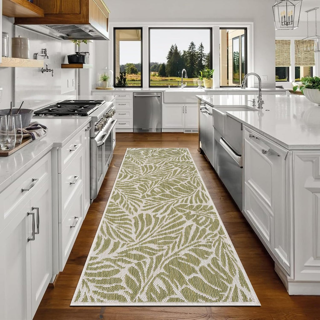 Keen Home Design Waterproof Outdoor Runner Rug, Patio Deck Porch, 2x8