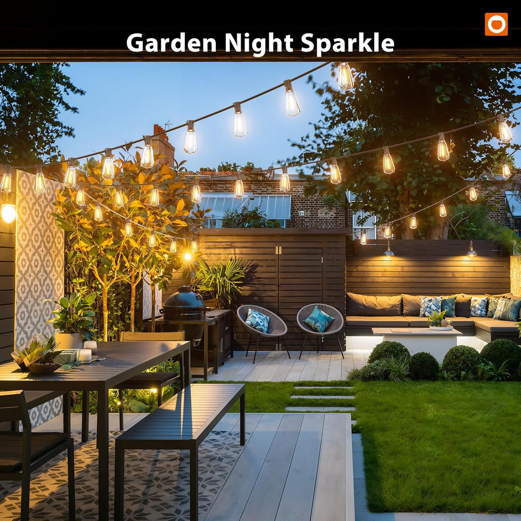 addlon 200(50FT*4) Outdoor String Lights with Remote LED Edison Waterproof