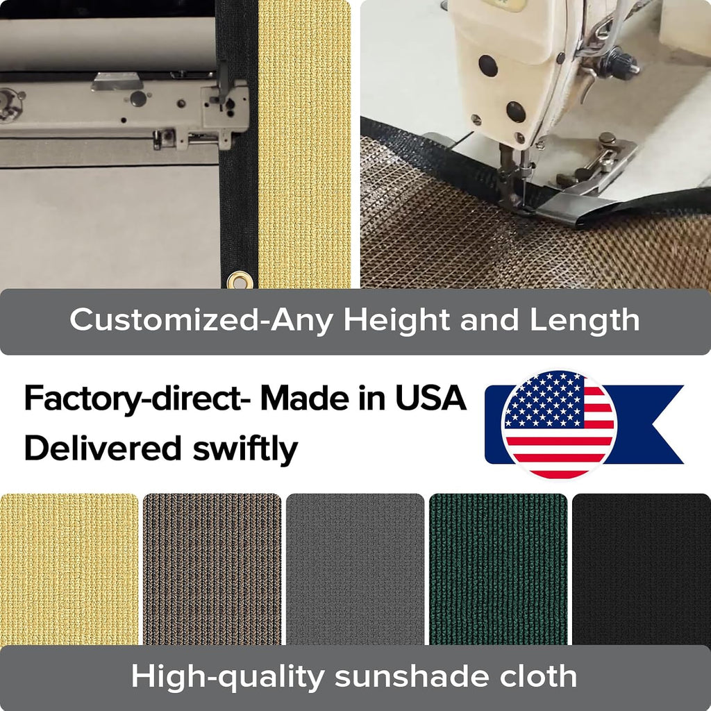 4ftx50ft Fence Privacy Screen Heavy Duty 170 GSM Windscreen & Dustproof Fabric Privacy Screen Covering Mesh Fencing for Outdoor Patio, Balcony, Pool Deck, Sand
