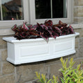 Mayne Nantucket 36in Self-Watering Rectangular Window Box Planter, White