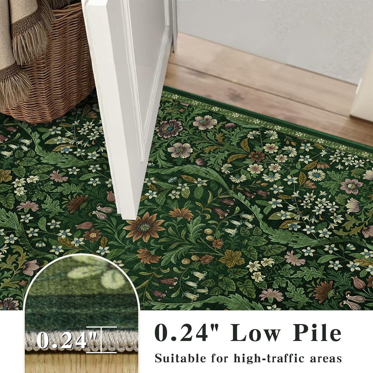 8x10 Large Area Rug Floral Botanical Boho Carpet for Living Room