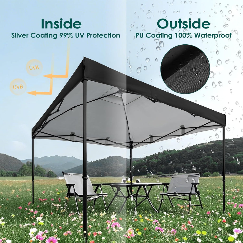 ninat 10x10ft canopy replacement top with air vent, close-up detail