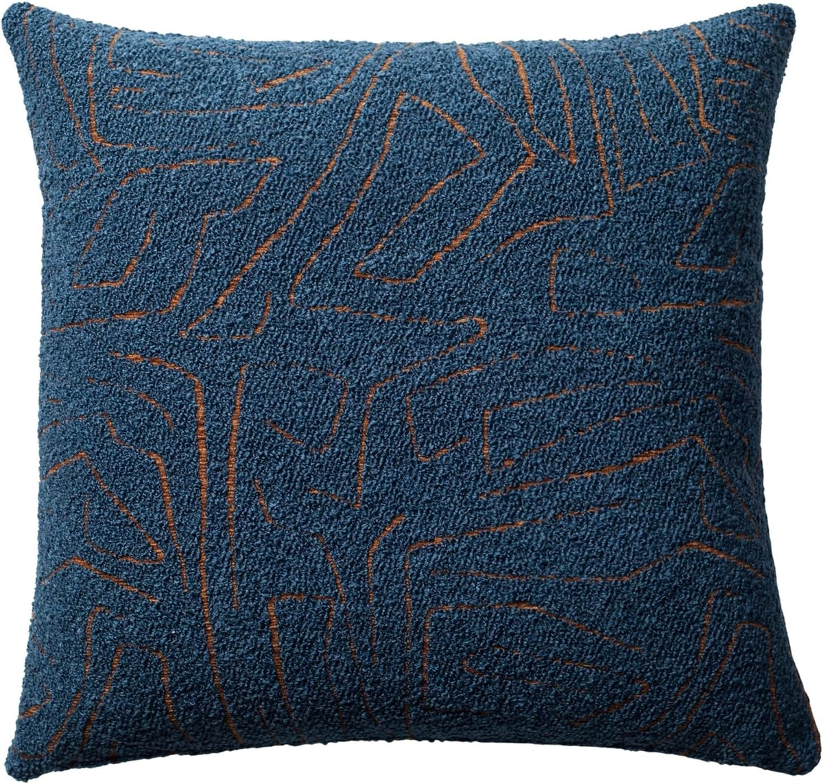 Throw Pillow Covers, Pack of 1 Woven Jacquard Cushion Covers for Sofas, Couches, Bed, Boho Home Decor, Cozy Soft and Comfortable Pillow Cases, Amorf, Blue 20x20 Inch