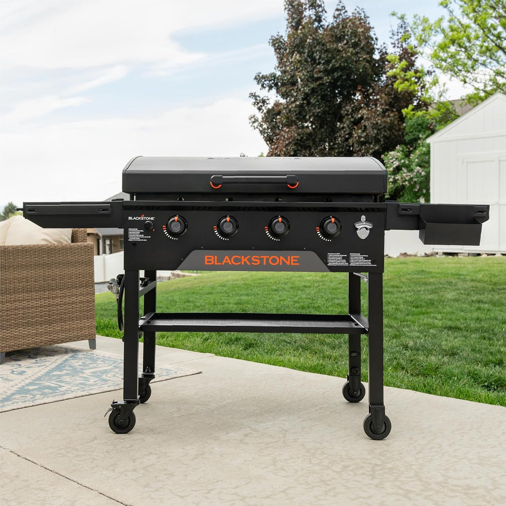 Blackstone Original Portable Griddle with Built-in Hood, Black, 36 Inch