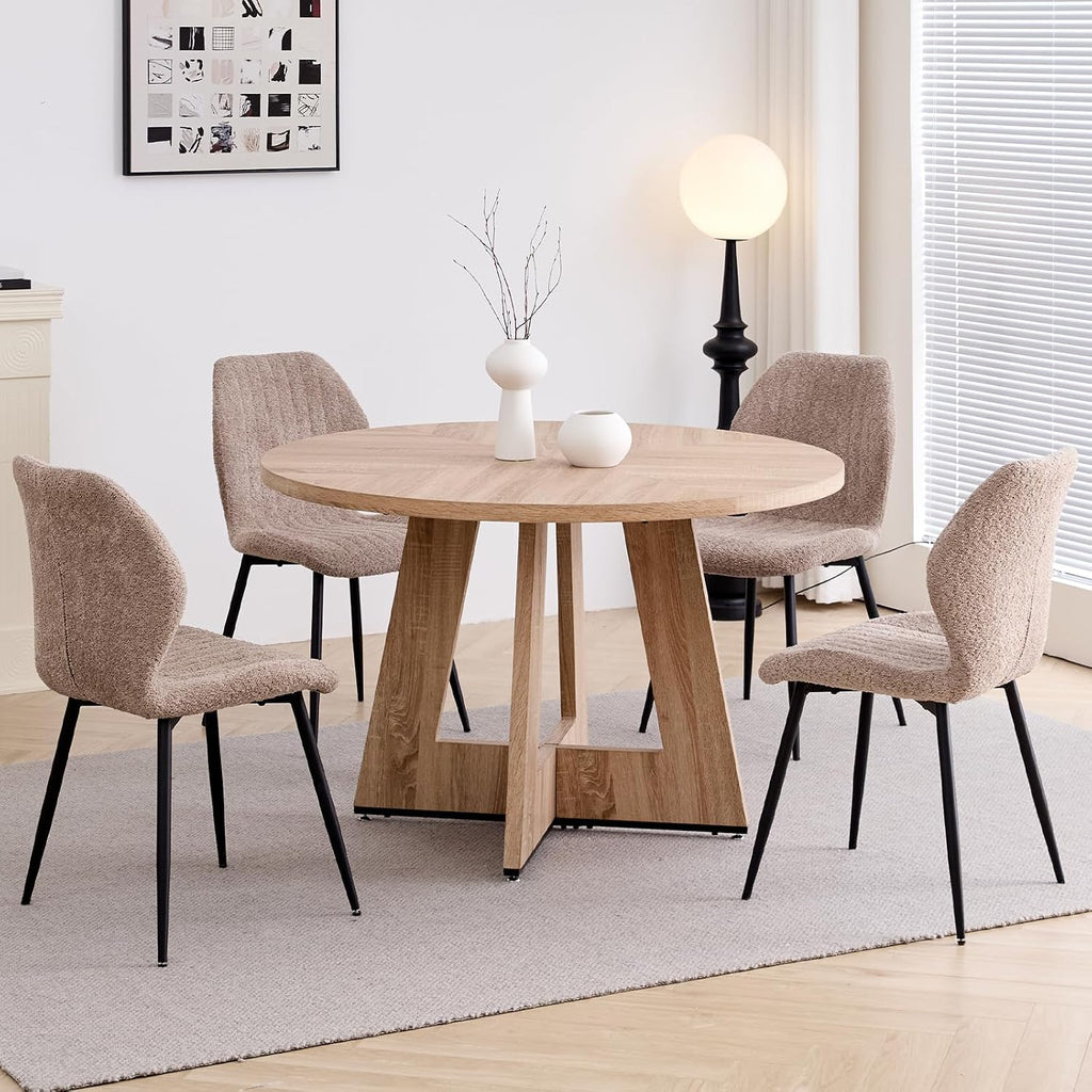 Round Dining Table Set for 4, Kitchen Table and Chairs