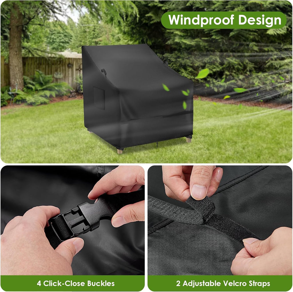 outdoor waterproof patio chair covers 2 pack, 28, close-up detail