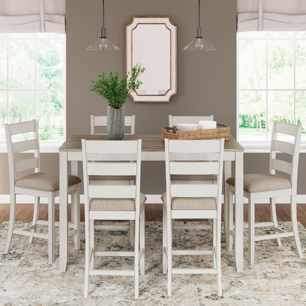 Signature Design by Ashley Skempton Counter Height Dining Table Set for 6