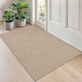 DEXI Thin Door Mat Indoor Entrance 32x48, Non Slip Entryway Mat, Beige