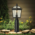 Outdoor Post Light with GFCI Outlet, Dusk to Dawn Lamp Post Light