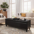 FiveWillowise 51 Inch Storage Ottoman Bench,Large End of Bed Storage Bench