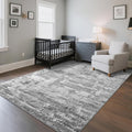 HOMORE 6x9 Area Rug Grey Rugs for Living Room Modern Carpet for Bedroom