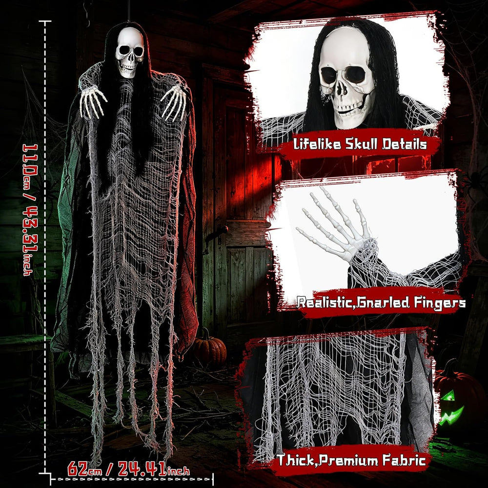 3 Pack Halloween Hanging Skeleton Decorations Outdoor Indoor Yard