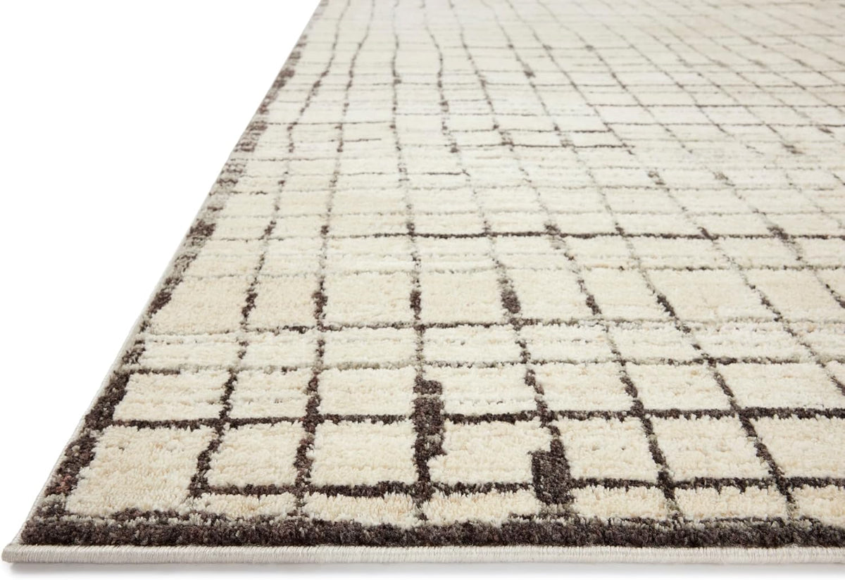 Loloi Jeremiah Brent Bleecker Ivory/Charcoal 6'-7" x 9'-3" Area Rug