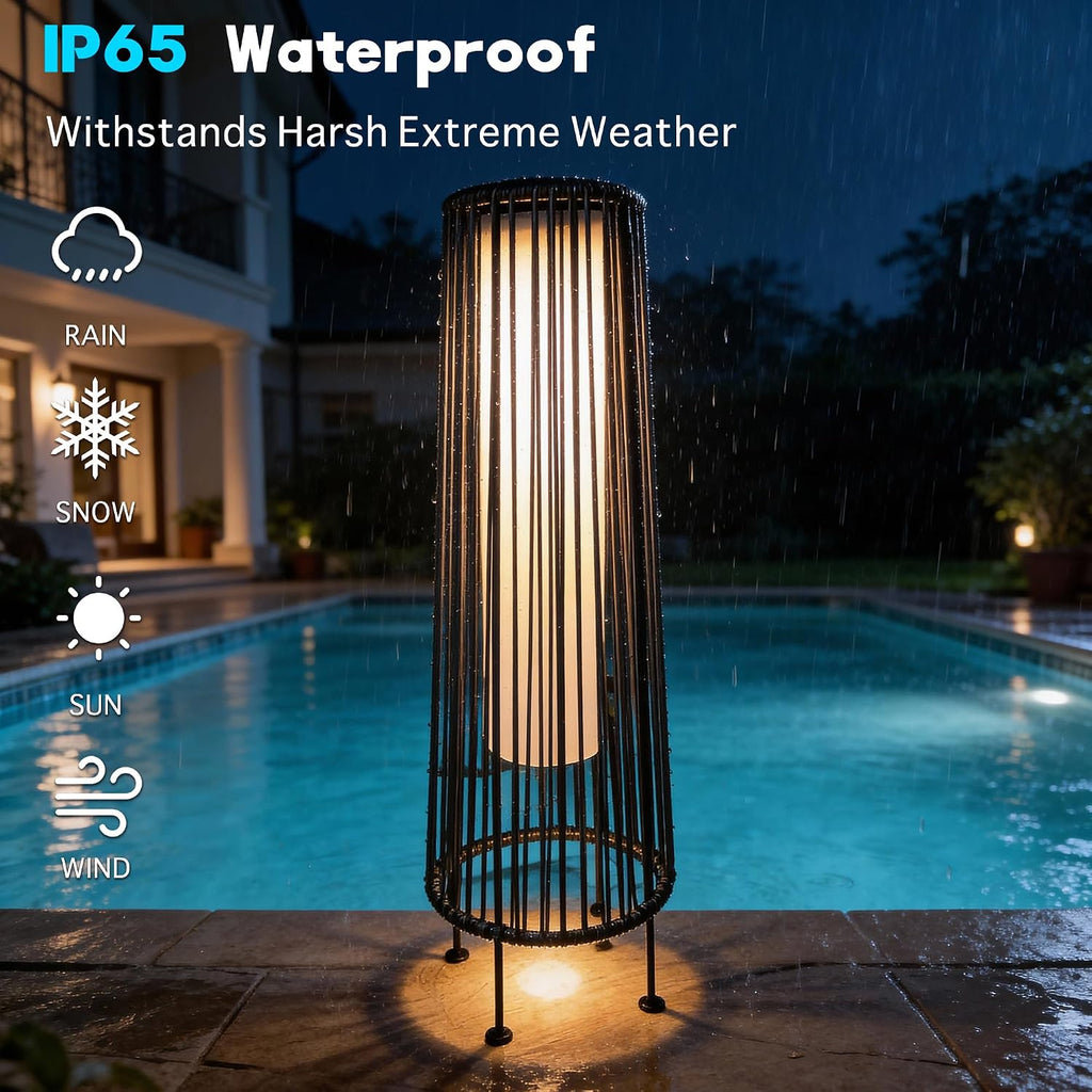 EcoGreen Solar Lights Outdoor Waterproof, Solar Floor lamp for Patio
