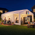 27×16×12Ft White Inflatable Nightclub, Blow up Party Tent with Blower