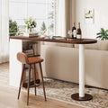 55" Bar Table with Storage, Modern Counter Height Table, Walnut