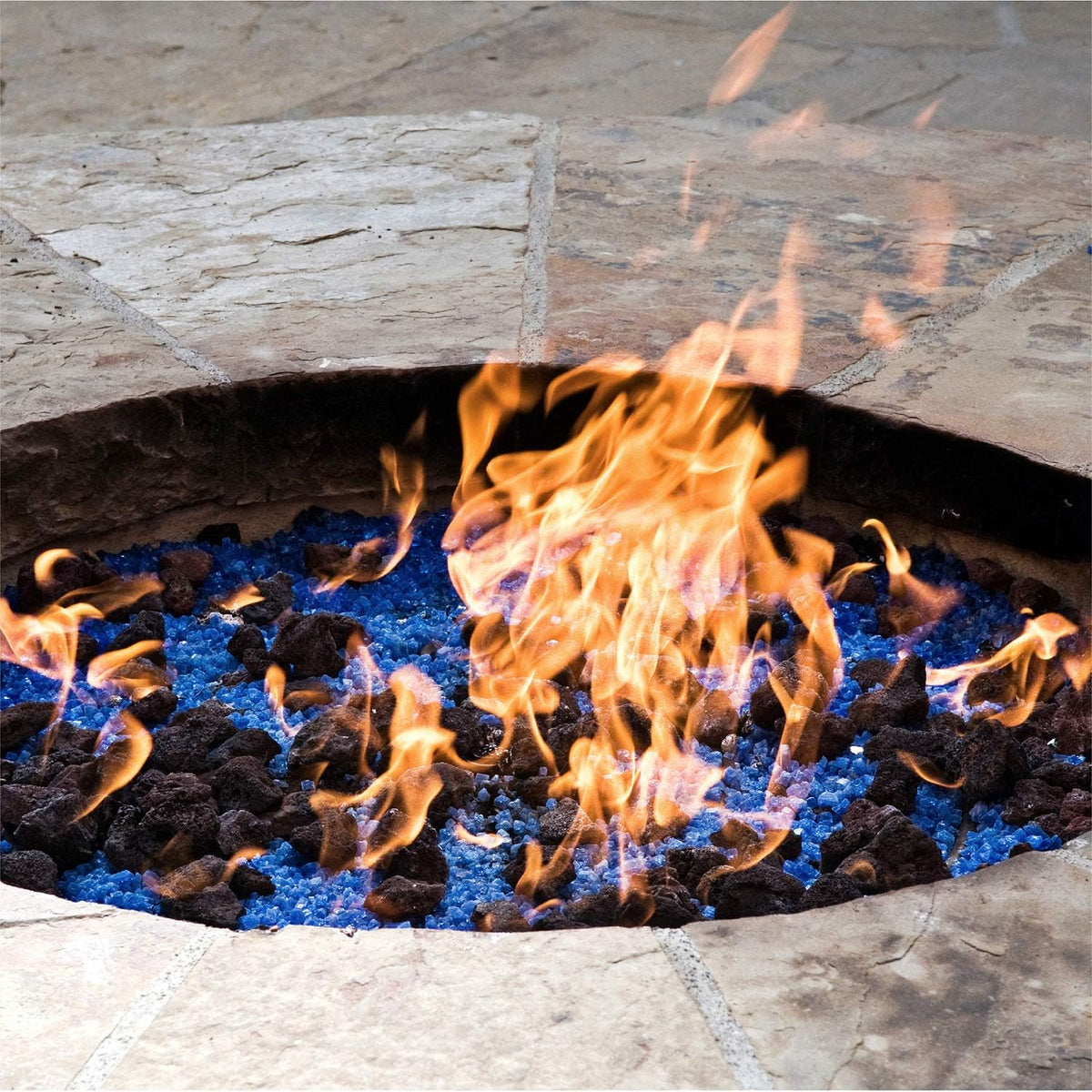 Fire Ring Burner for Fire Pits and Fireplaces | 18 Inch, Black Metal Burner