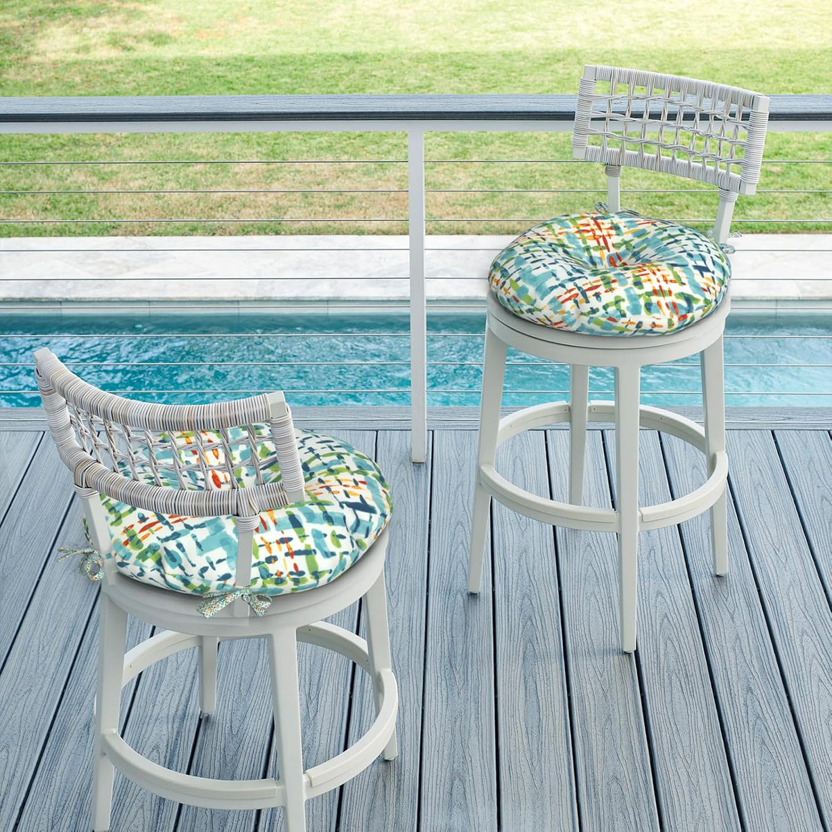 outdoor bistro chair cushions, water repellent furniture chair, side view