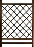 Red Lantern Japanese Wood & Bamboo Fence Section