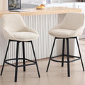 Zesthouse Swivel Bar Stools Set of 2, Modern Counter Height Stool with Back