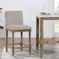 DUHOME 26'' Spindle Counter Stool with Padded Spring Seat