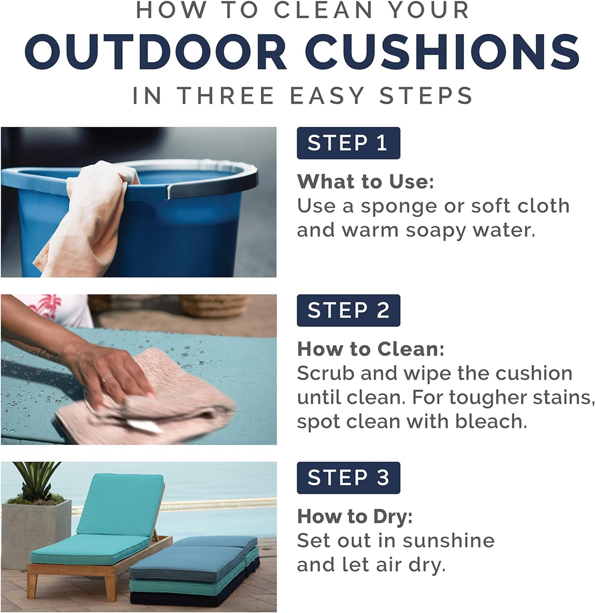 Arden Outdoor Adirondack or Rocking Chair Cushion, 20 x 17, Rain-Proof, Fade Resistant 17 x 20, Simone Blue Tropical