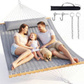 Everyfun 2 Person Quilted Hammock with SpreaderBar, 500lbCapacity, Darkgray