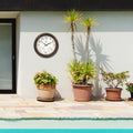 Large Outdoor Clocks for Patio Waterproof with Thermometer Combo, 18 Inch