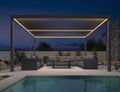 PURPLE LEAF Louvered Pergola 11' x 14' 94AS LED Strip Light Windproof