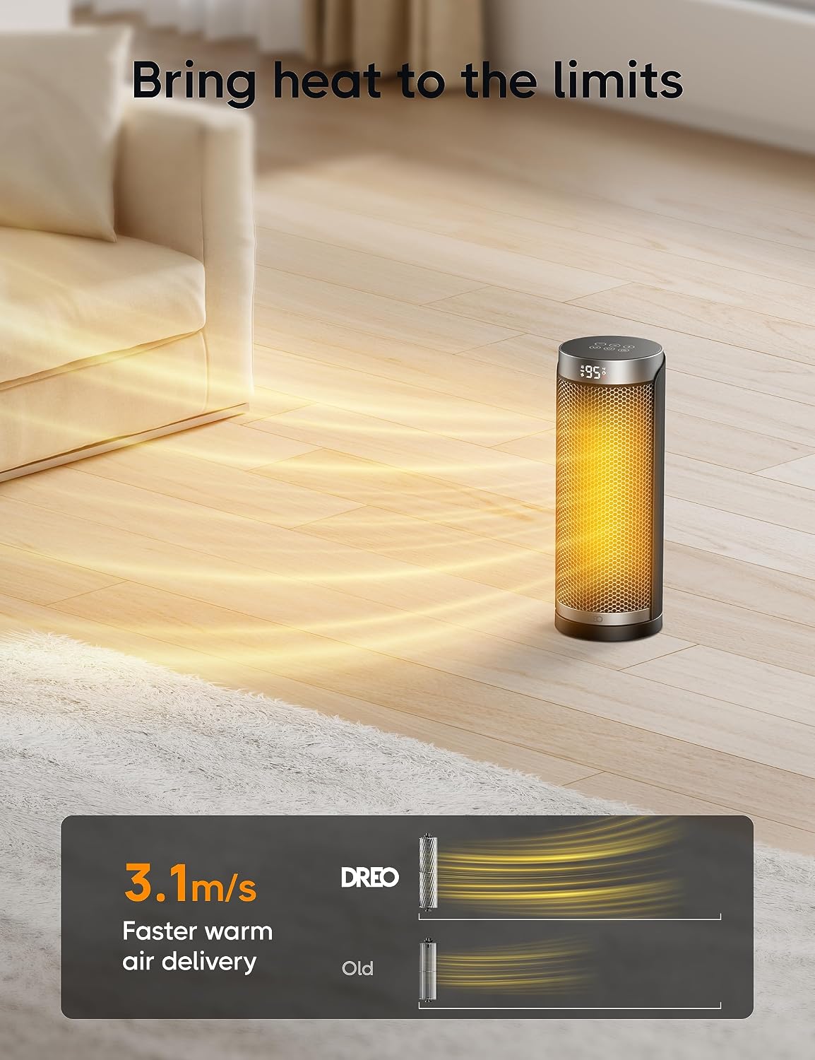 DREO 1500W Space Heaters with ALCI Safety Plug for Bathroom and Indoor Use