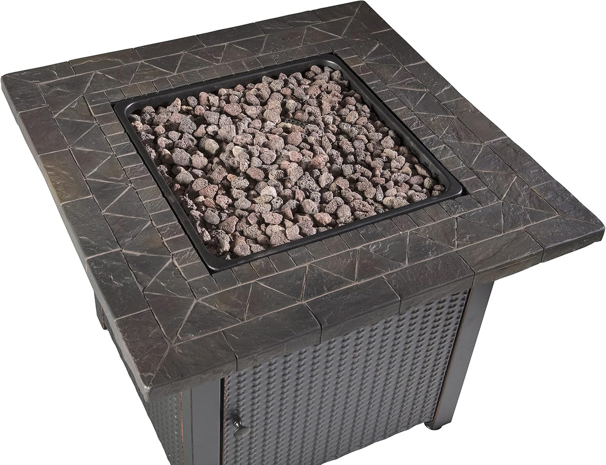 Endless Summer 30" Gas Outdoor Fire Pit Table with Resin Mantel