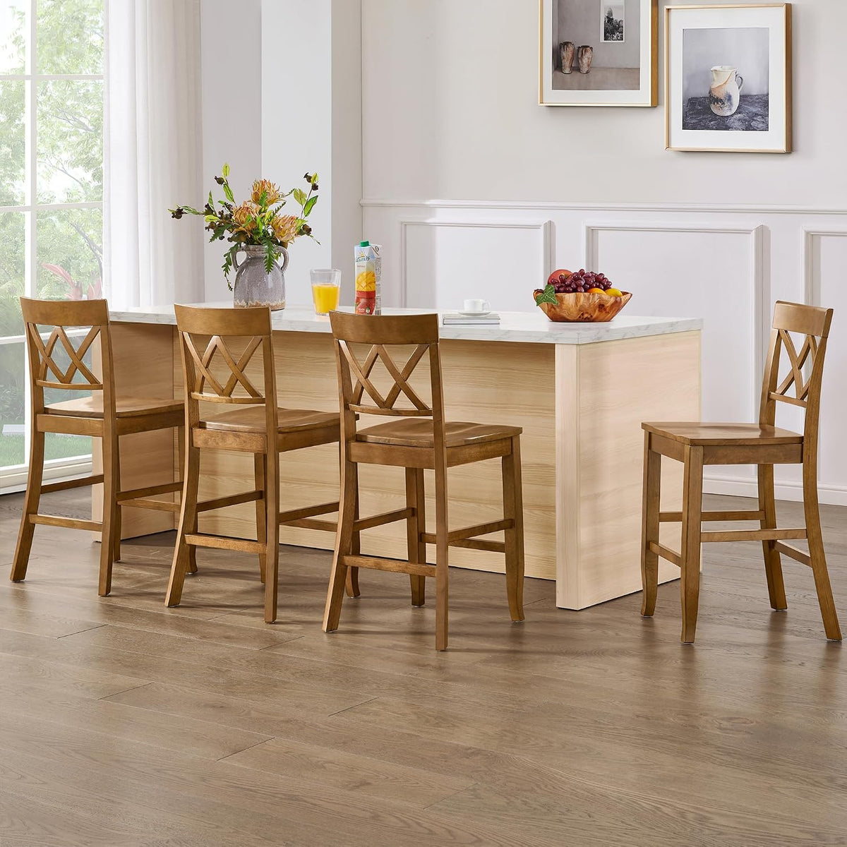 DUHOME Counter Height Bar Stools Set of 2, 24" H