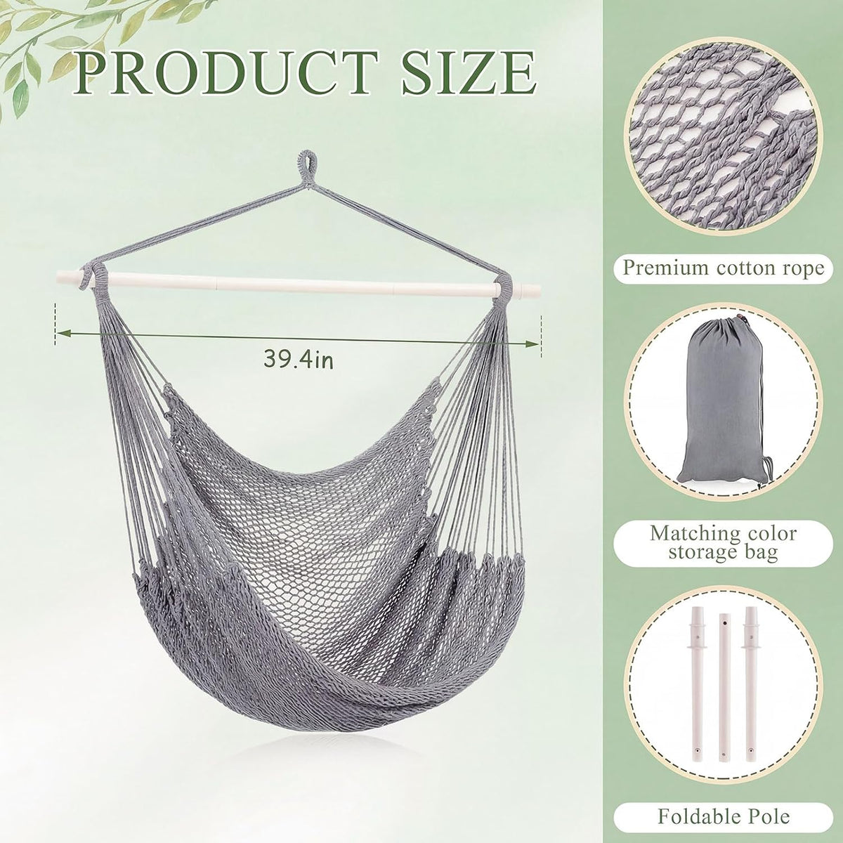 barydat 2 pcs hanging hammock chair boho swing shown in use
