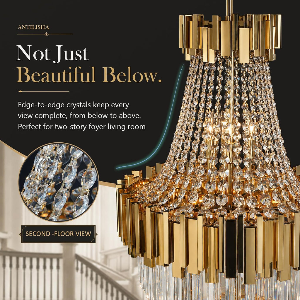 Foyer Chandeliers for High Ceilings Gold Chandelier Light Fixture