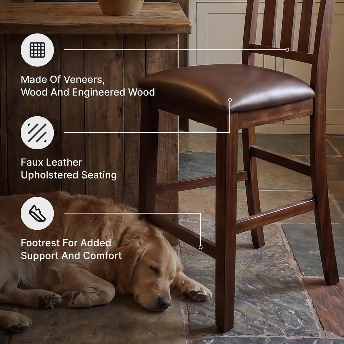 Signature Design by Ashley Haddigan Counter Height Bar Stool, Set of 2