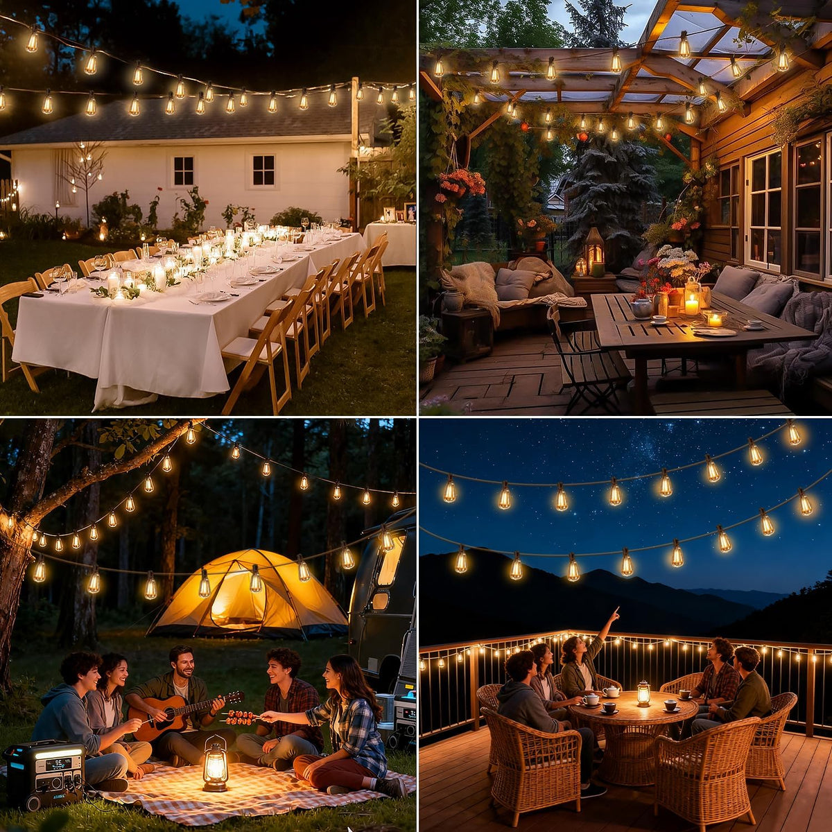 100ft solar string lights outdoor waterproof with remote, package contents