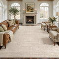 Nakagishi Neutral 7x9 Area Rugs for Living Room Washable, Beige