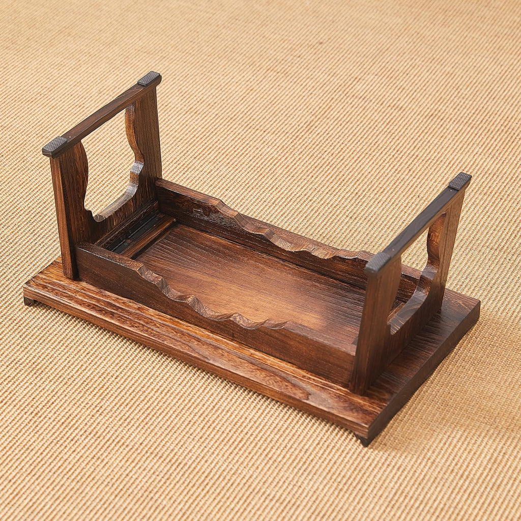 Foldable Japanese Small Floor Table, Wood Altar Meditation Table