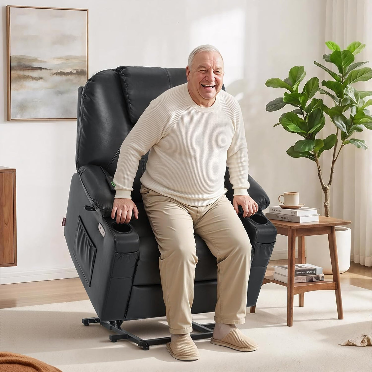 MCombo Oversized Power Lift Recliner Chair for Elderly, Big and Tall R7510