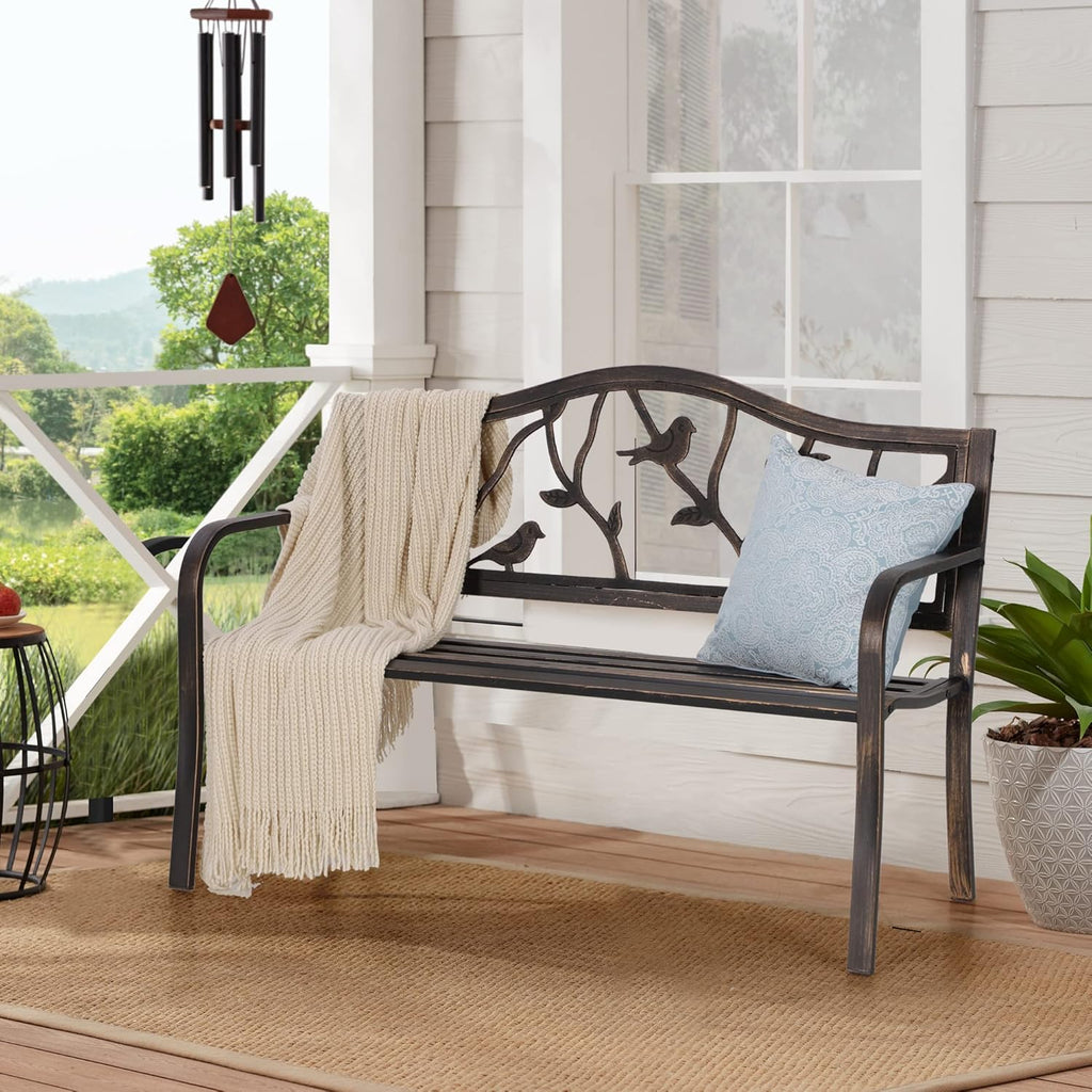 sophia & william 50 inches outdoor bench for, package contents